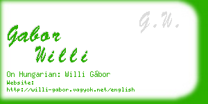 gabor willi business card